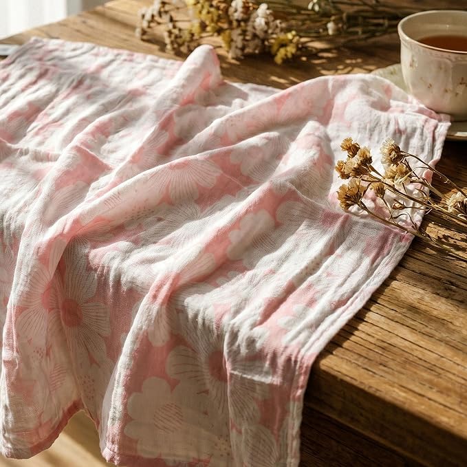 GLLQUEN BABY Receiving Blanket Boy Cotton Muslin Swaddle Blankets Girl Newborn - Image 9