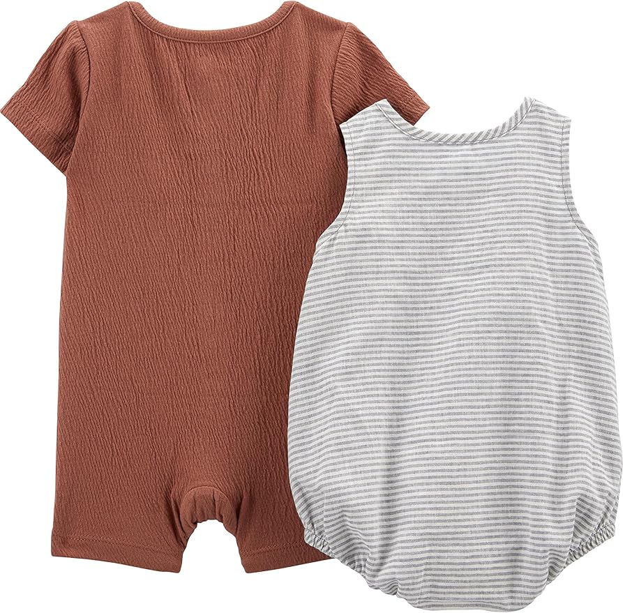 Simple Joys by Carter's Baby Boys' Button Rompers - Image 2