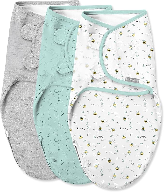 SwaddleMe by Ingenuity Easy Change Baby Swaddle in Size Small/Medium, 0-3 Months by SwaddleMe%C2%AE