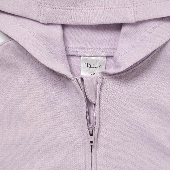 Hanes Baby Pure Comfort French Terry Hoodie, Infant Full-zip Hooded Jacket - Image 3