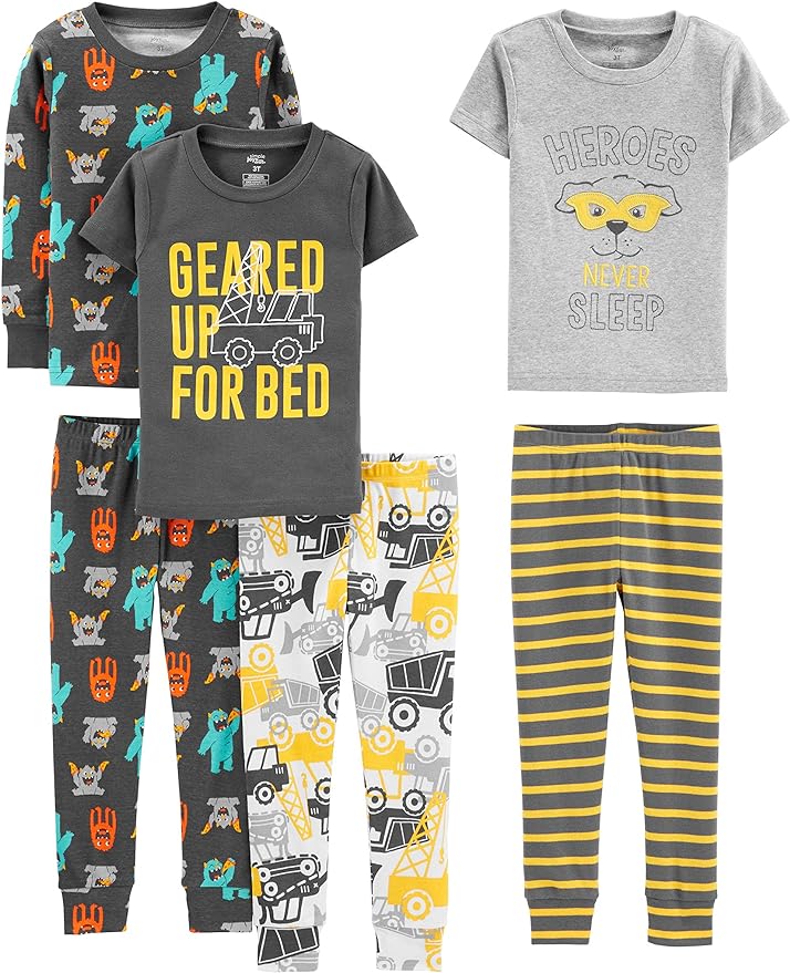 Simple Joys by Carter's Girls 6-piece Snug Fit Cotton Pajama Set by SimpleJoysbyCarters