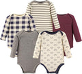 Hudson Baby baby-boys Cotton Long-sleeve Bodysuits 5-pack by HudsonBaby
