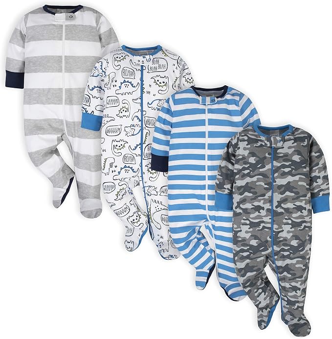 Onesies Brand Baby Boys' 4-pack Sleep 'N Play Footies by OnesiesBrand