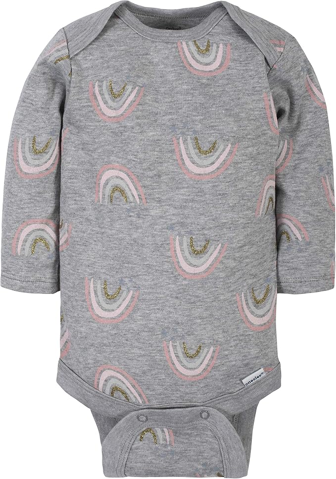 Gerber Baby Girls' 6-pack Long-sleeve Onesies Bodysuits - Image 3