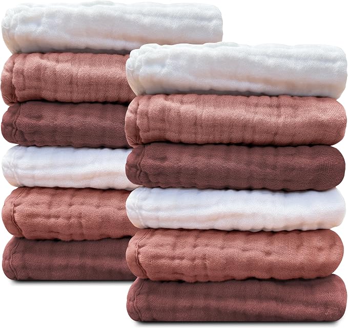 Sunny zzzZZ Baby Muslin Washcloths -100% Cotton Muslin Soft Baby Bath Wash by Sunny+zzzZZ