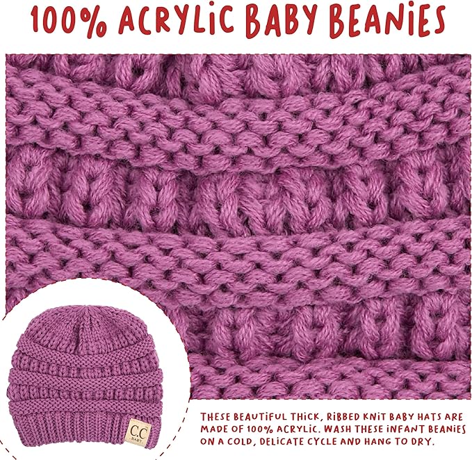 Funky Junque Baby Winter Hat – Cute Newborn Hats, Cozy Warm Infant Beanie, Soft Knit Stocking Stuffer for Babies 0–12 Months