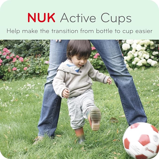 NUK Active Sippy Cup, 10 oz, 2 Pack, Disney Princess, BPA-Free, Soft Spout, Spill-Proof Cup