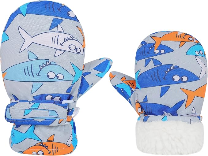 Toddler Gloves Kids Mittens Winter Warm Lined Fleece Gloves Waterproof Snow - Image 5