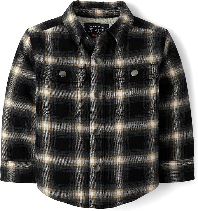The Children's Place, Baby Boys, and Toddler Cozy Sherpa Lined Shacket by TheChildrensPlace