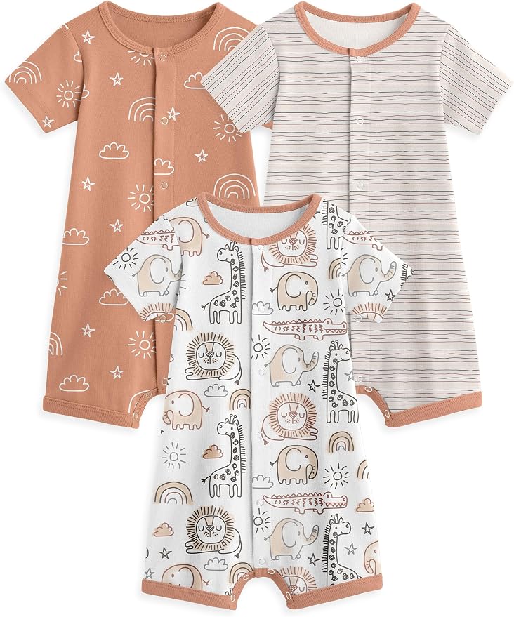 Yoofoss Baby Boy Romper 0-18 Months 100% Organic Cotton Newborn Summer Clothes by YOOFOSS