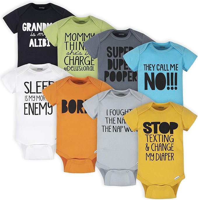 Onesies Brand Baby 8-pack Short Sleeve Mix & Match Bodysuits by OnesiesBrand