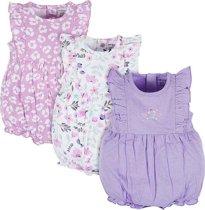 Onesies Brand Baby Girls' 3-pack Romper by OnesiesBrand