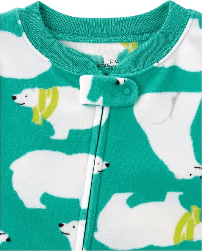 Simple Joys by Carter's Baby Boys Loose-Fit Flame Resistant Fleece Footed - Image 2