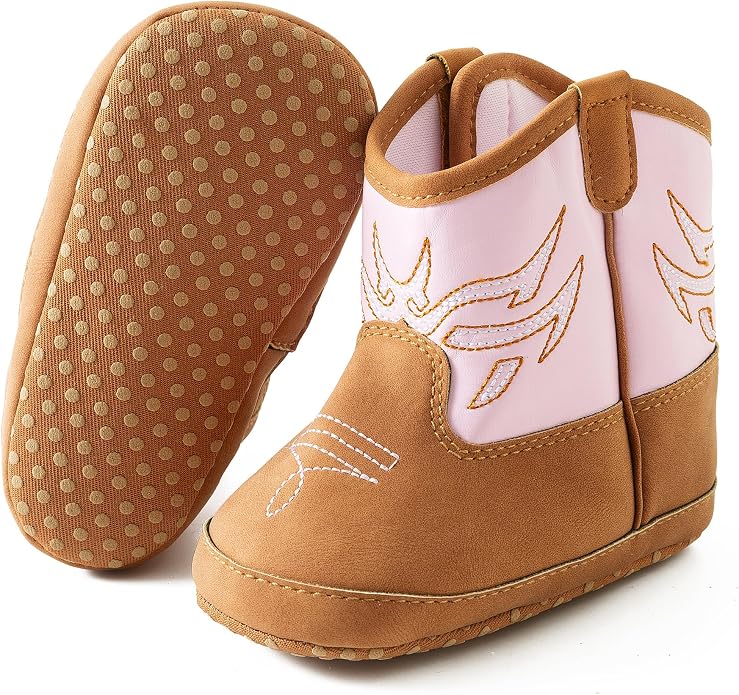 Jastore Baby Boys Girls Cowboy Boots Infant Western Booties Toddler Soft Sole - Image 4