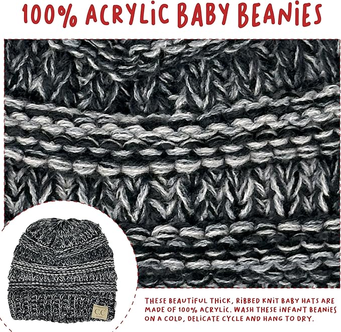 Funky Junque Baby Winter Hat – Cute Newborn Hats, Cozy Warm Infant Beanie, Soft Knit Stocking Stuffer for Babies 0–12 Months