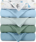 Muslin Receiving Blankets 5 Pack, Soft Swaddle Wraps by LYRICHOMBABY