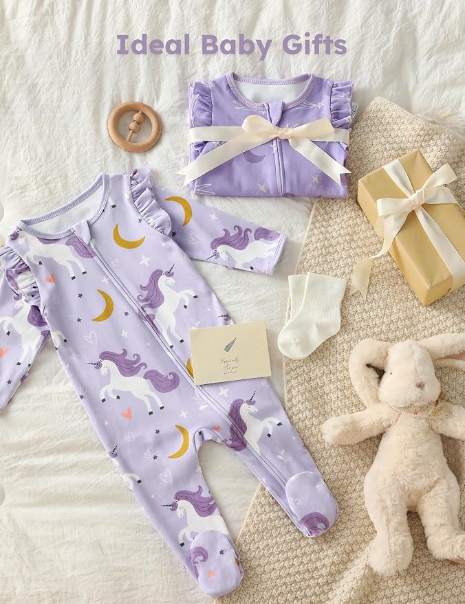Yoofoss Baby Sleepers Baby Girl Clothes 100% Organic Cotton Pajamas - Image 7