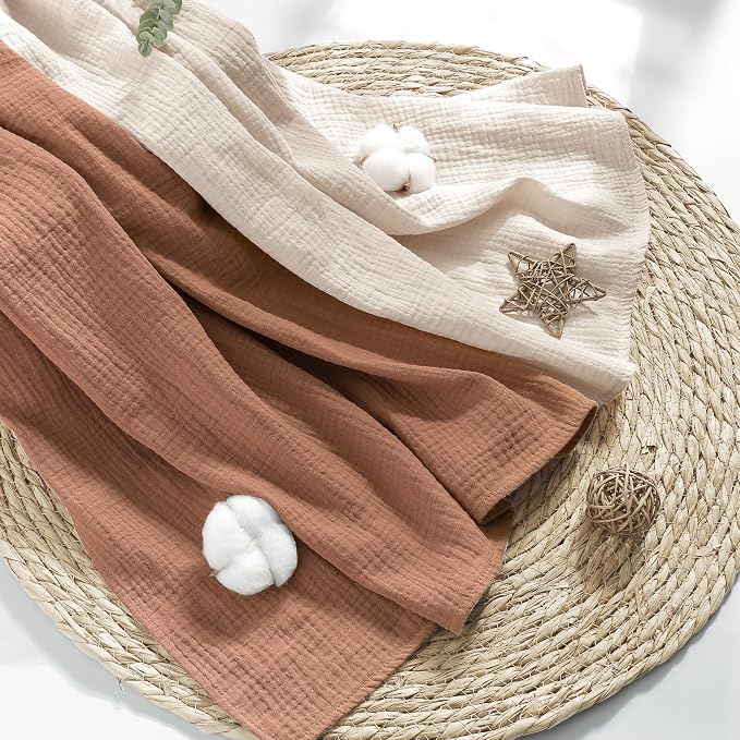 Susurration Muslin Receiving Blanket, 100% Cotton Swaddle Blankets - Image 3