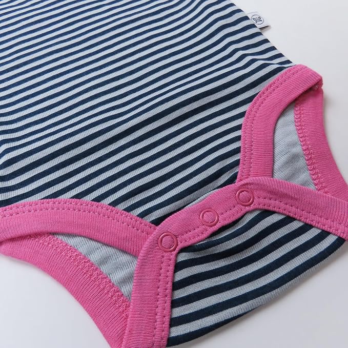 HonestBaby baby-girls 5-pack Short Sleeve Bodysuits One-piece 100% Organic - Image 6