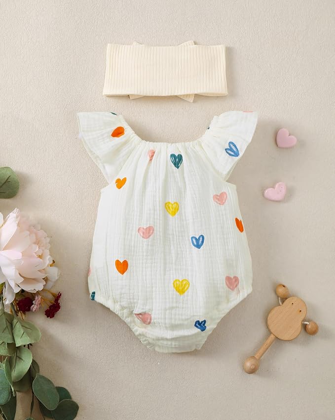 Renotemy Newborn Baby Girl Clothes Coming Home Summer Outfits Preemie-18M | - Image 4