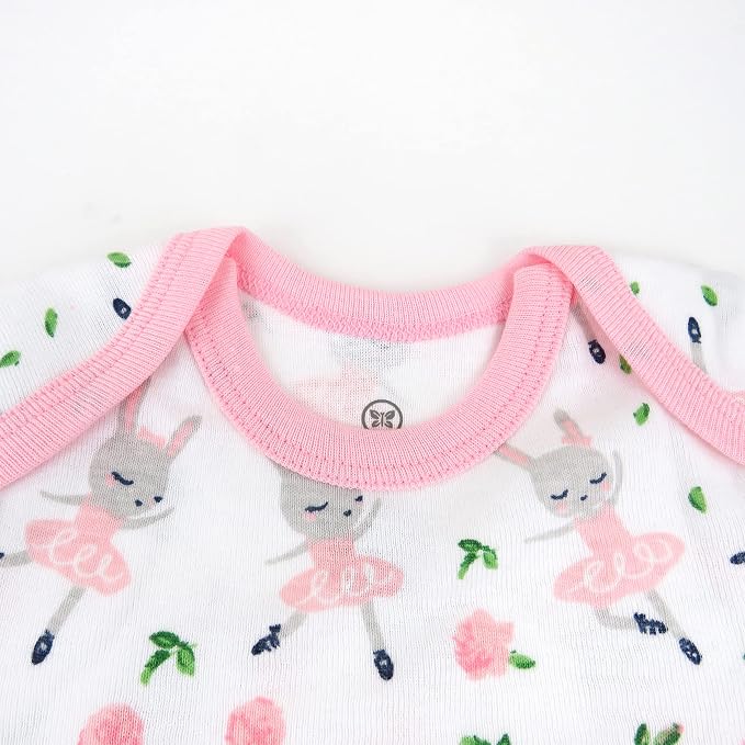 HonestBaby baby-girls 5-pack Short Sleeve Bodysuits One-piece 100% Organic - Image 2