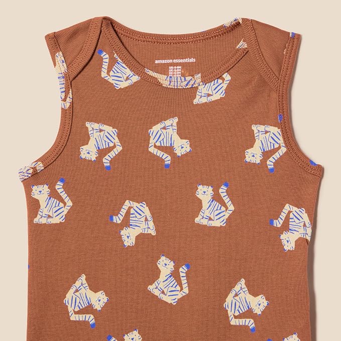 Amazon Essentials Unisex Babies' Sleeveless Cotton Rib Bodysuits - Image 3