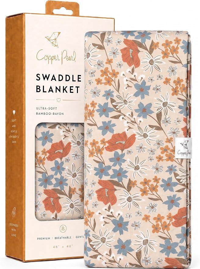 Copper Pearl Swaddle Blankets for Newborns | Soft Stretchy Receiving Blankets by CopperPearl