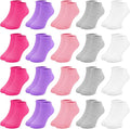 ZERULETS 20 Pairs Girls Socks, Toddler Kids Ankle Low Cut Socks Aged 1-13 by ZERULETS
