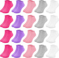 ZERULETS 20 Pairs Girls Socks, Toddler Kids Ankle Low Cut Socks Aged 1-13 by ZERULETS