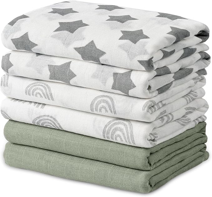 GLLQUEN BABY Receiving Blankets Muslin Swaddle Blanket by GLLQUENBABY