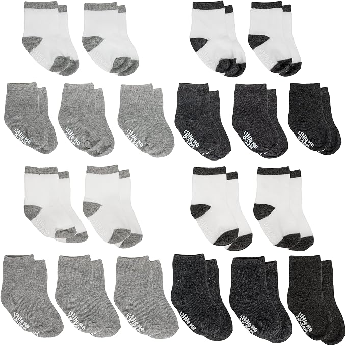 Little Me 20-Pack Newborn Baby Infant & Toddler Unisex Socks, by LittleMeChildrensApparel