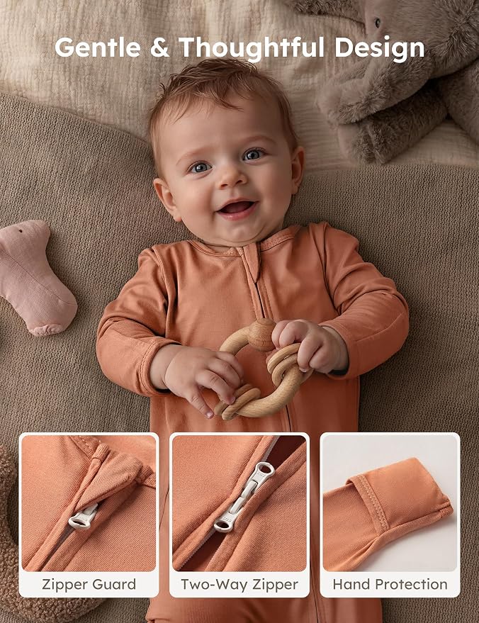 Yoofoss Viscose Bamboo Baby Pajamas Newborn Sleepers - Image 2