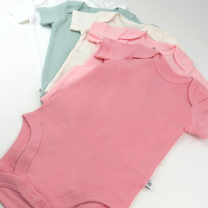 HonestBaby baby-girls 5-pack Short Sleeve Bodysuits One-piece 100% Organic - Image 4