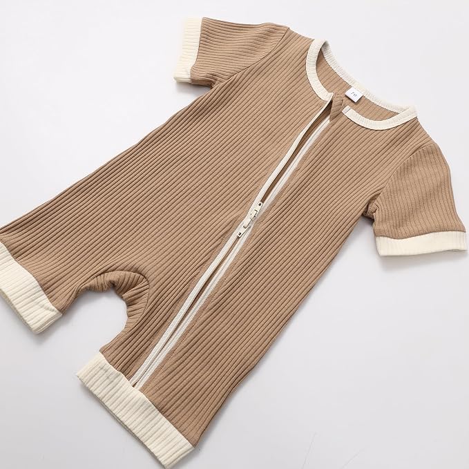 Bafeicao Unisex Baby Boy Girl 2/3 Pack Rompers Short Sleeve | 2 Way Zipper - Image 4