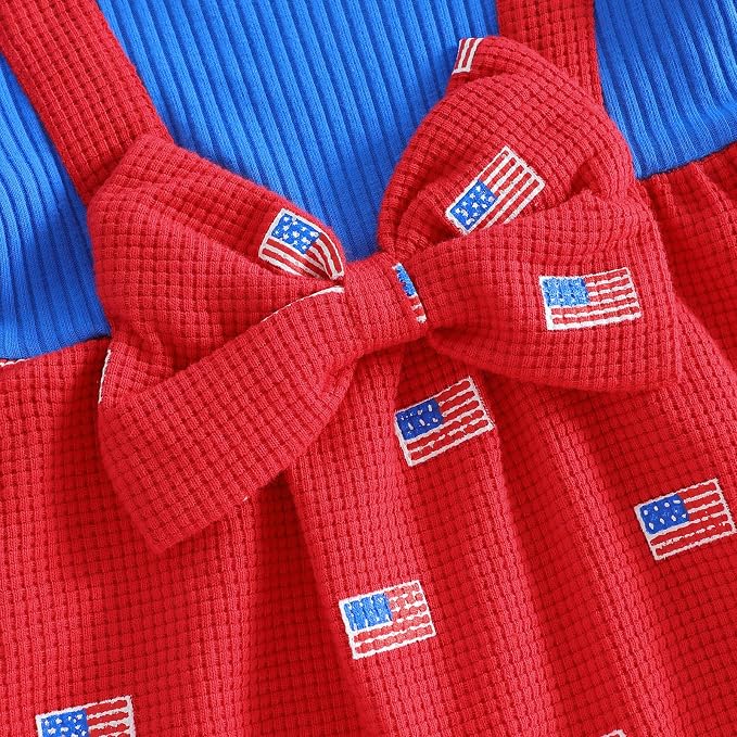 YINGISFITM Newborn Baby Girl Summer Clothes Short Sleeve Bubble Romper Bow - Image 7