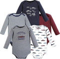 Hudson Baby baby-boys Cotton Long-sleeve Bodysuits 5-pack by HudsonBaby