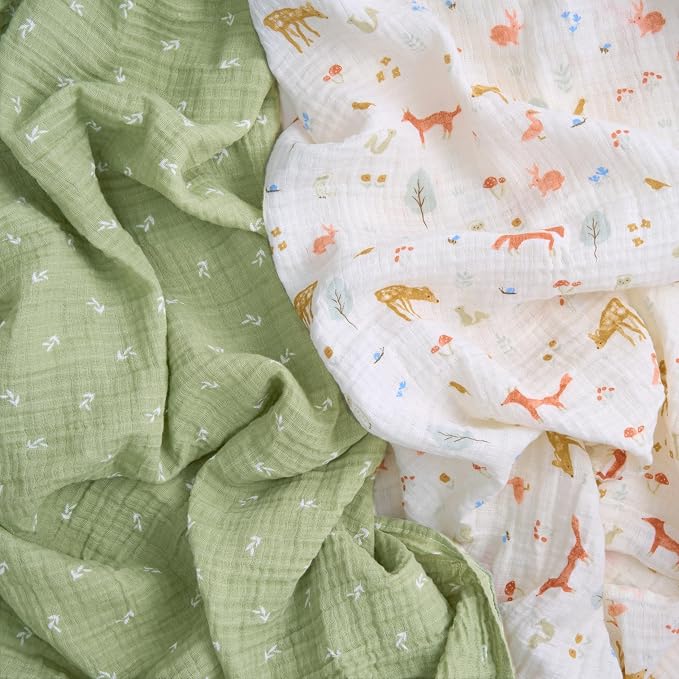 aden + anais Essentials Cotton Muslin Swaddle, Breathable Baby Blanket - Image 4