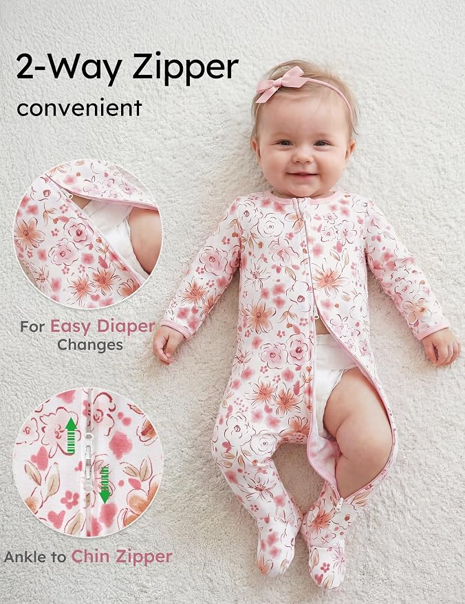 Yoofoss Baby Pajamas 100% Organic Cotton Baby Sleepers - Image 3