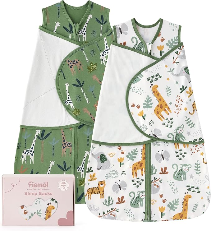 Baby Swaddle Sleep Sack 3-6 Months, Cotton Swaddles by FIEMOL