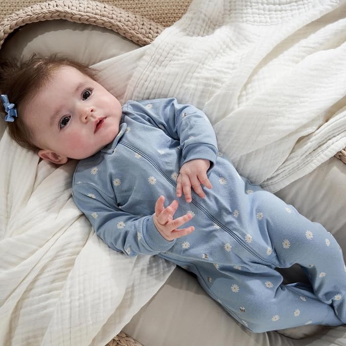 Gerber Baby Girls 4-Pack Sleep 'N Play Footie - Image 3