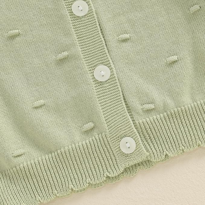 Baby Girl Cardigan Long Sleeve Button Up Sweater Toddler Girl Fall Outfits - Image 8