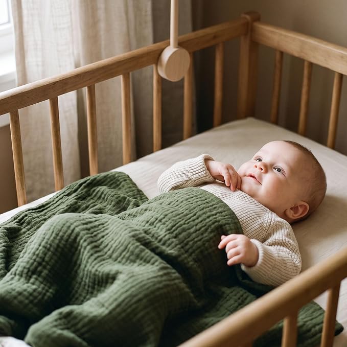Muslin Receiving Blankets 5 Pack, Soft Swaddle Wraps - Image 6