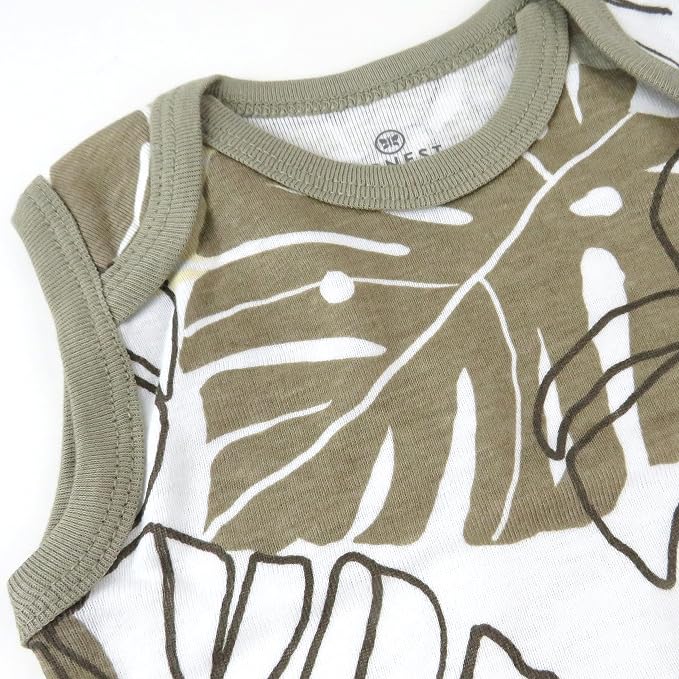 HonestBaby baby-boys Sleeveless Bodysuits One-piece 100% Organic Cotton - Image 2
