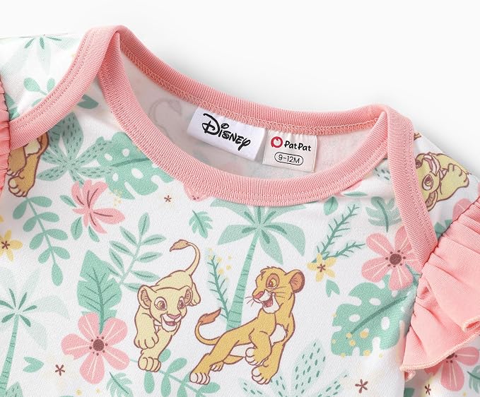 Disney Stitch Princess Minnie Winnie Marvel Baby Girls Ruffle Long Sleeve - Image 3
