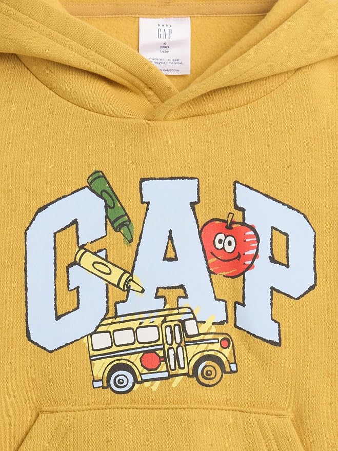 GAP Baby Boy Playtime Favorites Logo Pullover Hoodie Hooded Sweatshirt - Image 3