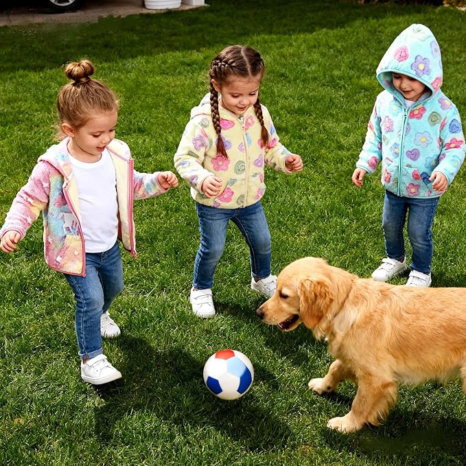 Toddler Baby Girl Fleece Jackets Fall Clothes Hooded Zip Fuzzy Coats - Image 4