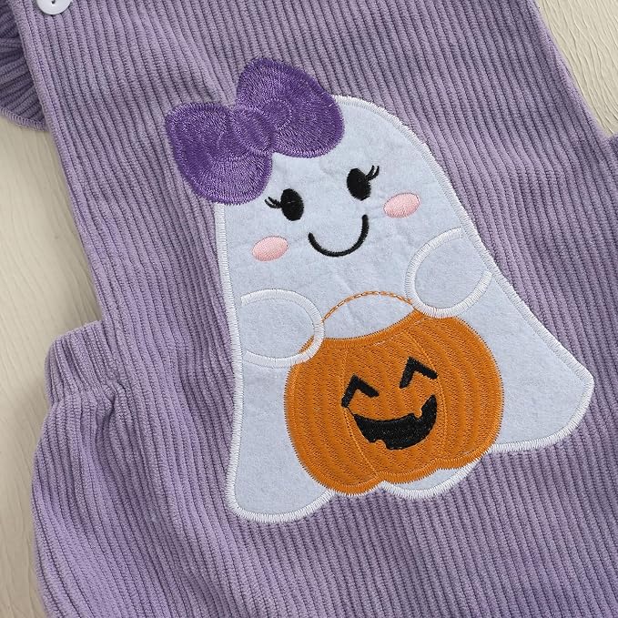 YINGISFITM My First Halloween Baby Girl Outfit Newborn Pumpkin Bubble Romper - Image 7