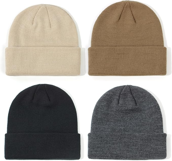 Baby Toddler Infant Winter Soft Knit Beanie Hats Set - Image 2
