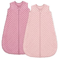 Fleece Baby Sleep Sack 0-6 Months with Plush Dots 1.5 Tog Baby Wearable Blanket with 2-Way Zipper Warm Sleeping Sack for Toddler Infant Newborn - Small, Pink