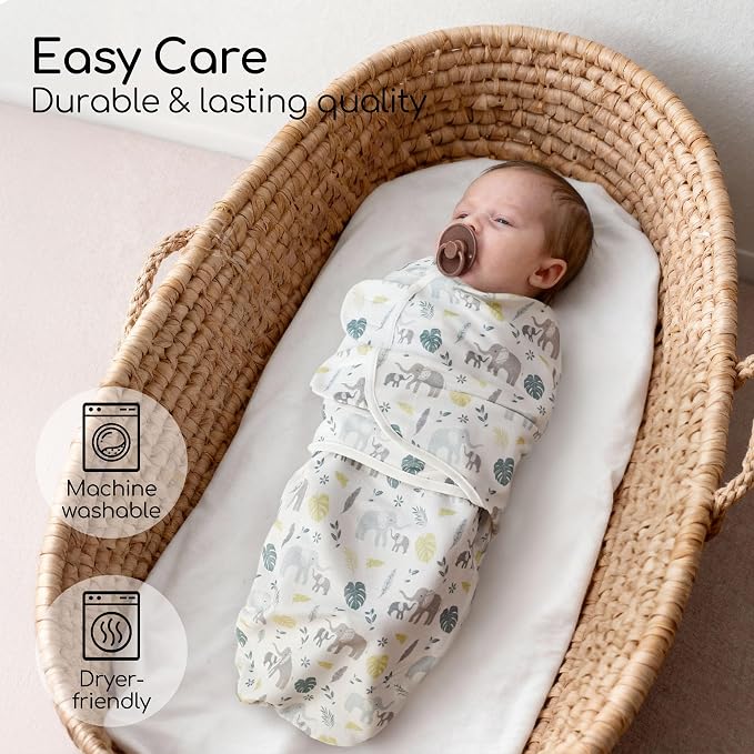 Cotton Swaddles for Newborn, Baby Newborn Swaddle 0-3 Month | 2-Pack Soft - Image 3